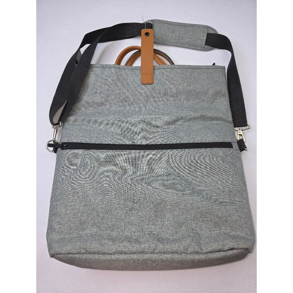 Lekesky Men's Laptop Briefcase Bag 15.6 Inch Messanger Bag Gray